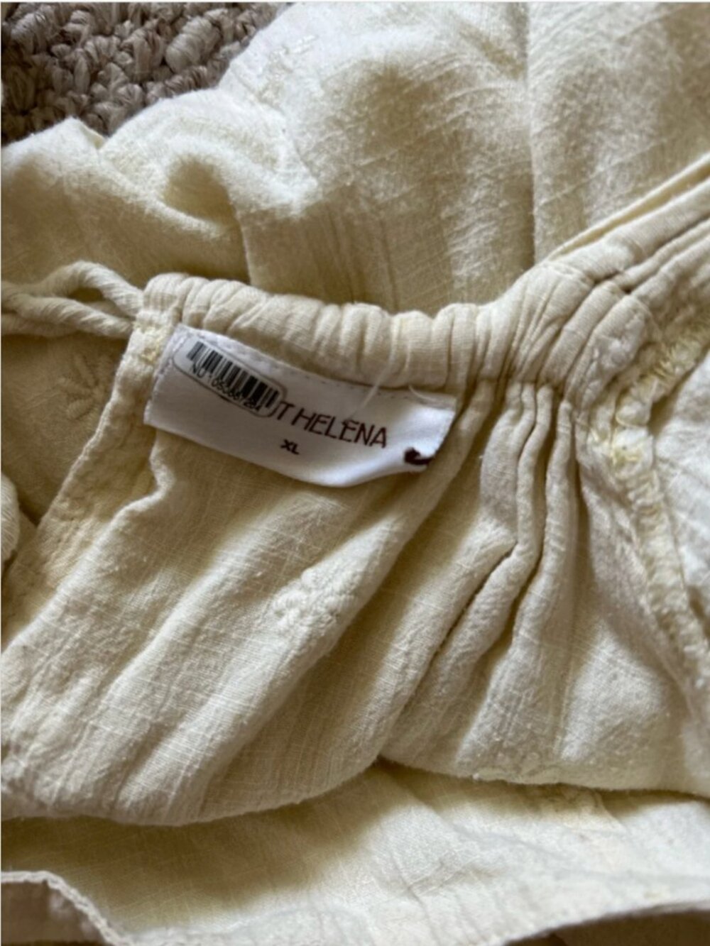 Anthropologie Saint Helena Cotton Maxi Midi Creamy Embroidered Dress size XL - Picture 10 of 11